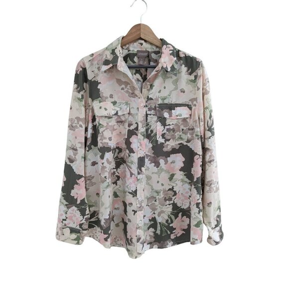 Chico's Feminine Camo-Print Easy Shirt Size M - Picture 1 of 10